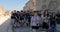 Pompeii, Italy - October 18, 2018: Group Of Tourists Walking Near Remains Of Ancient Building In Sunny Day. UNESCO World