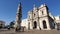 Pompeii,people pilgrim walking around religious church sanctuary cathedral,italy