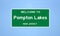 Pompton Lakes, New Jersey city limit sign. Town sign from the USA