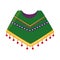 Poncho clothing cinco de Mayo mexican celebration flat style icon