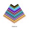 Poncho clothing. Colorful carnival fashion. Ethnic culture. Flat.