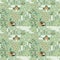 Pond Animals and Plant Life Seamless Pattern