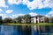 Pond and apartment in Tampa palms community