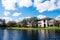 Pond and apartment in Tampa palms community