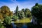 Pond in Buttes-Chaumont Park, Paris