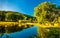 Pond and driveway to a farm in the Shenandoah Valley, Virginia.