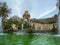 Pond and Fountain cascades in Parc De la Ciutadella. Barcelona, Spain