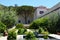 Pond, Garden and Villa, J. Paul Getty Museum, Getty Villa Malibu, California, USA