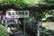 Pond of the Holy Water from Mt. Fuji at the Fuji Hongu Sengen Taisha Shrine in Shizuoka, Japan. This shrine is located in close to