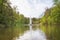 Pond Ionian Sea and the fountain Snake in the National Dendrological Park Sofiyivka, Uman, Ukraine