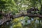 Pond at the Kowloon Walled City Park in Hong Kong