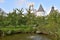 Pond in Metropolitan Garden in summer, Rostov Kremlin, Rostov, one of oldest town and tourist center of Golden Ring, Yaroslavl reg