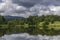 Pond near Poniatow Rudawa, Orlicke mountains, Okres Kladzko, Poland