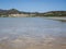 Pond of Notteri in Villasimius and in the background the tourist