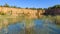 Pond in an old quarry in Grodek park in Jaworzno