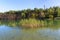 Pond in an old quarry in Grodek park in Jaworzno