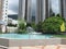 Pond in a plaza in the centre of Tsuen Wan, Hong Kong