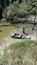 Pond, reeds and an old boat