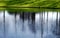 Pond, reflections, and grass