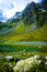 Pond at a serene desert valley in the hills of Himalaya