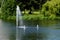 Pond there is a fountain which casts sight using a nozzle for a great height. the water will oxygenate and help the fish survive t