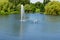 Pond there is a fountain which casts sight using a nozzle for a great height. the water will oxygenate and help the fish survive t