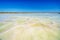 Ponds full of salt in salines in Faro, Portugal