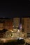 Ponferrada city at the night with traffic lights
