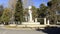 Ponferrada, Spain - Feb 23, 2020: La Carrasca monument, tribute to the 19th century poet and writer Enrique Gil y Carrasco on