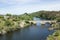 Ponsul river, general view and old bridge in Beira Baixa, Portugal