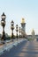 Pont Alexandre III bridge in Paris, empty in the morning