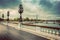 Pont Alexandre III bridge in Paris, France. Seine river and Eiffel Tower.