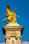 Pont Alexandre III, the gilded statue of Fame, Paris