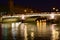 Pont au Change and Seine River at night. Paris France.