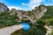 Pont D`Arc, rock arch over the Ardeche River in France