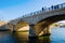 Pont de l`Archeveche in Paris, France