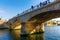 Pont de l`Archeveche in Paris, France