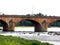 Pont de la Loire, closeup. A road bridge that crosses the Loire river in Nevers, France