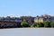 Pont de pierre and Burgundy gate in Bordeaux, France