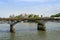 Pont des Arts or Passerelle des Arts bridge across river Seine i