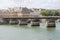 Pont des Arts through Seine. Bridge of Arts