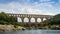 Pont Du Gard Aqueduct crossing the Gardon River near Nimes in France