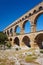 Pont du Gard is an old Roman aqueduct near Nimes in France