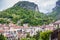 Pont-En-Royans, a charming picturesque medieval village in the Vercors national park, with it colorful houses overhang the Bourne