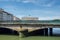 Pont Mayou bridge and Mairie de Bayonne in Aquitaine, France.