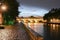 The Pont Neuf Neuf Bridge of Paris at dawn.