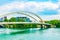 Pont Raymond Barre over river Rhone in Lyon, France