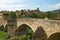 Pont Vell and the fortress of Montblanc town, Catalonia, Spain
