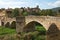 Pont Vell The Old Bridge and the fortress of Montblanc town