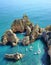 Ponta Da Piedade in Portugal near Faro from Drone